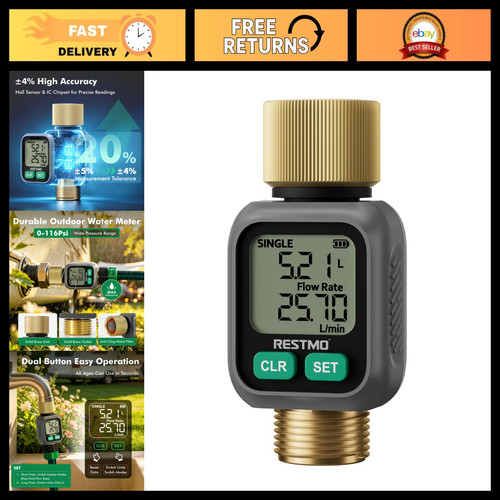 Water flow meter with dual - water,